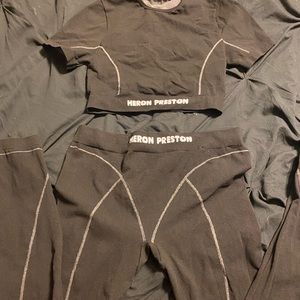 Heron Preston set top and bottom leggings worn once